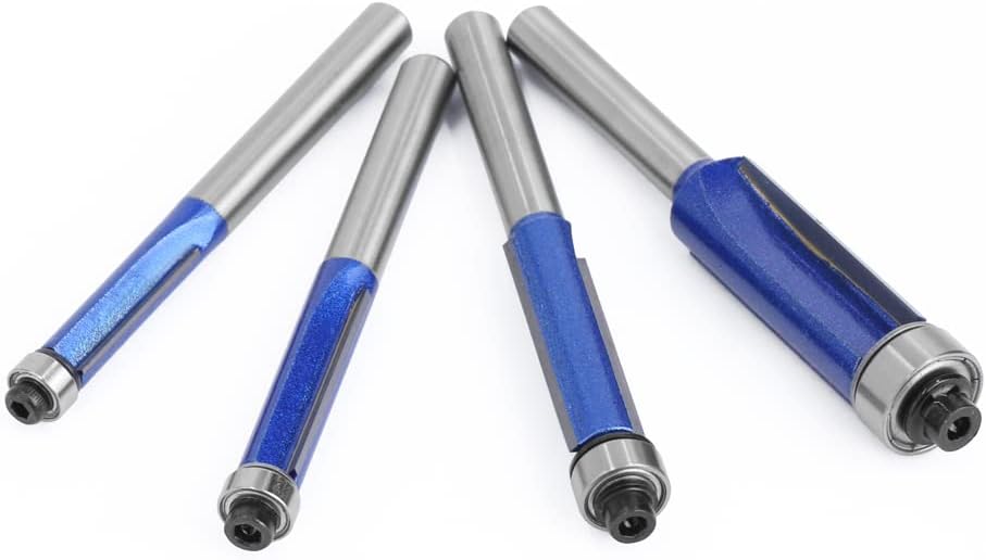 1pc 6mm 1/4 shank Milling Cutter Flush Trim With Bearing Router Bit set for Woodworking