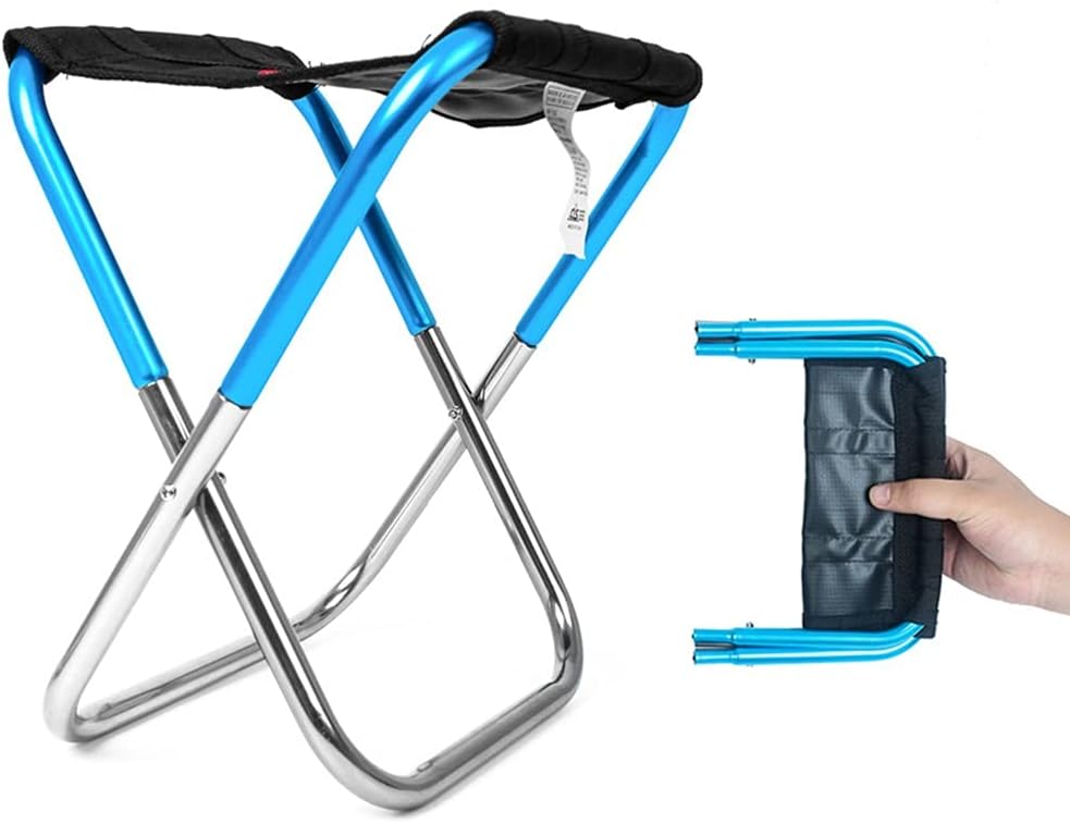 JSEIAJB Small Folding Picnic Oxford Cloth Multifunction Hiking Chair Seat Mini Quick Rest Camping Portable Stool Convenient(D)