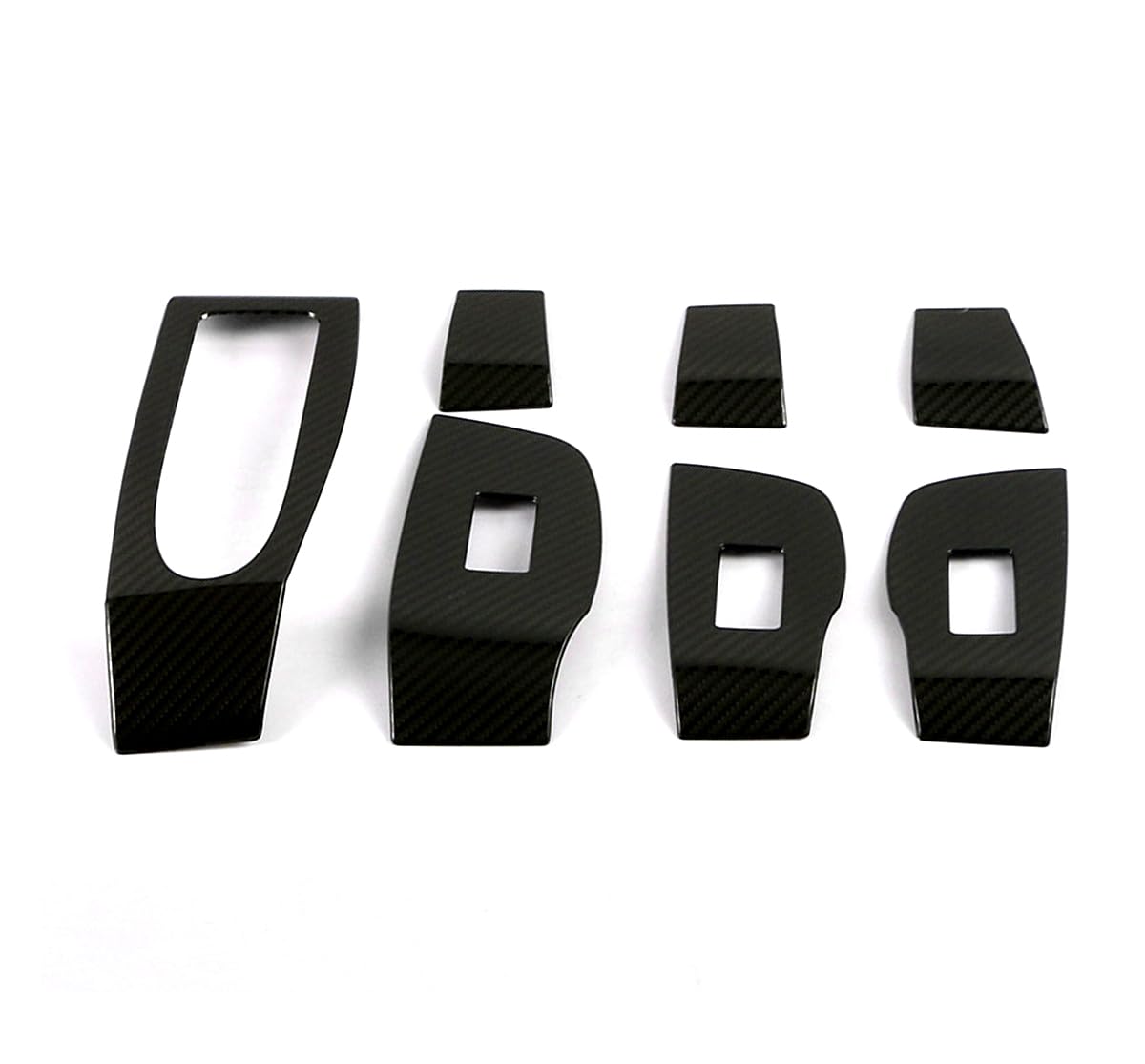 Car Accessories Fit for 2019-2023 2024 2025 Mazda 3 Axela Automobile Door Window Control Panel Cover Molding Door Lock Switch Trim (Carbon Fiber Style) Stainless Steel 7 PCS