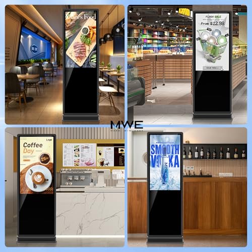 Image of JIYANG 55 Inch Touchscreen Indoor Digital Signage Floor Standing Digital 4K Kiosks & Interactive Displays,Commercial Advertising LCD Totem Android System Auto Media Player