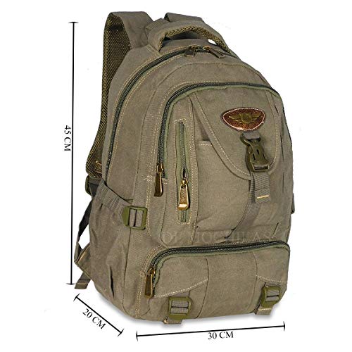 Mochila Escolar Masculina Feminina Em Lona Reforçada (Verde oliva)