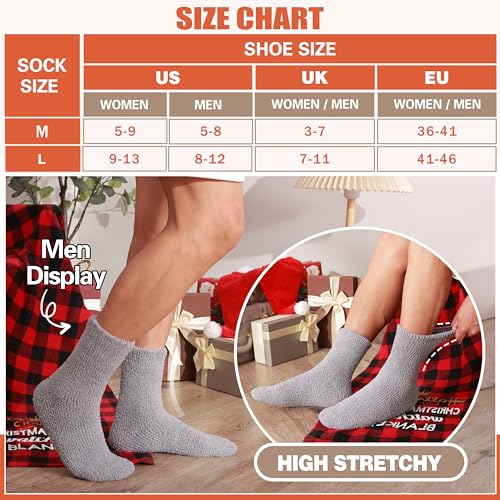 Image of Fuzzy Socks Fluffy Thick Warm Winter Soft Cozy Plush Sleep Home Fleece Cabin Soft House Socks for Women Men