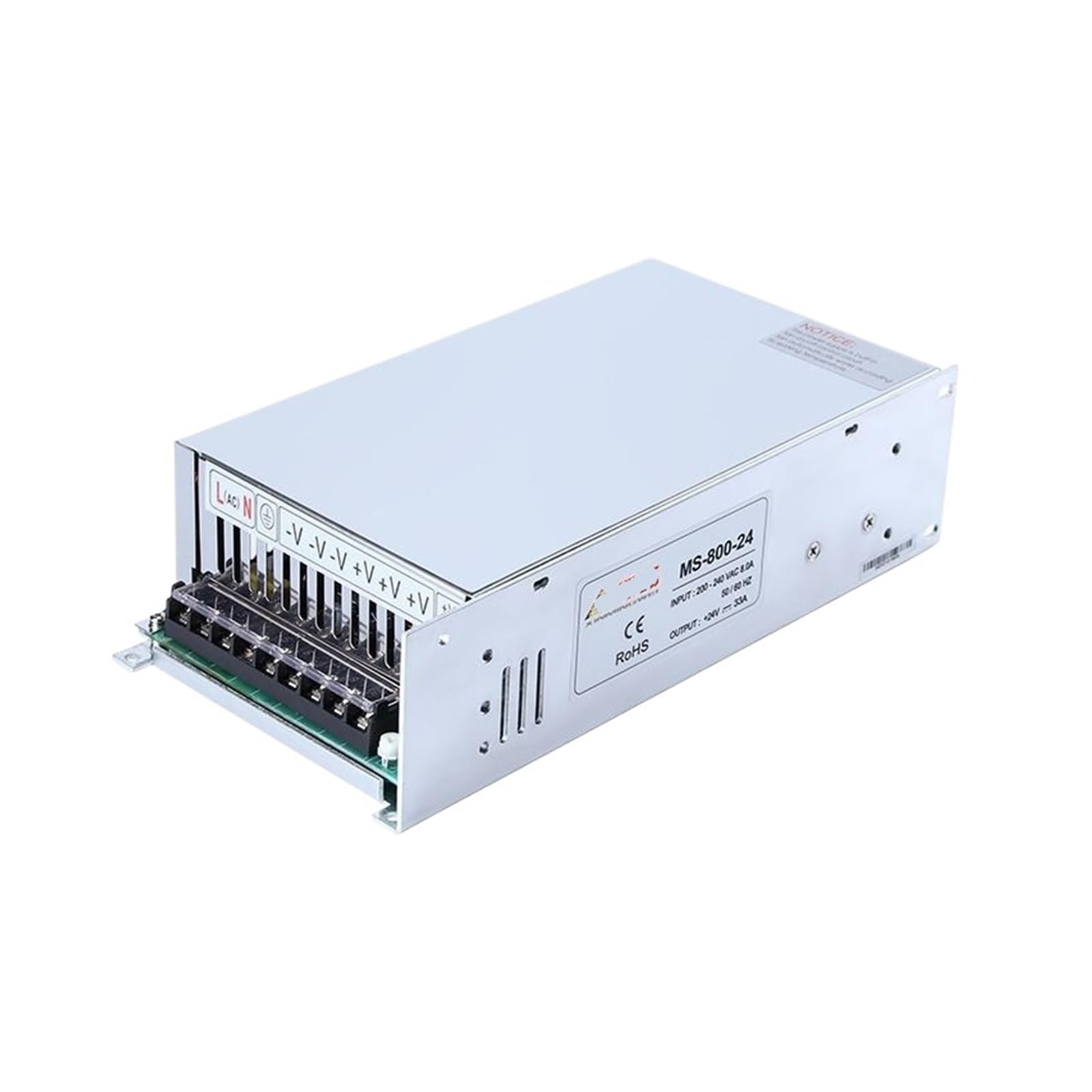 Transformateur 220v à DC 24V 33A puissance constante MS-800-24