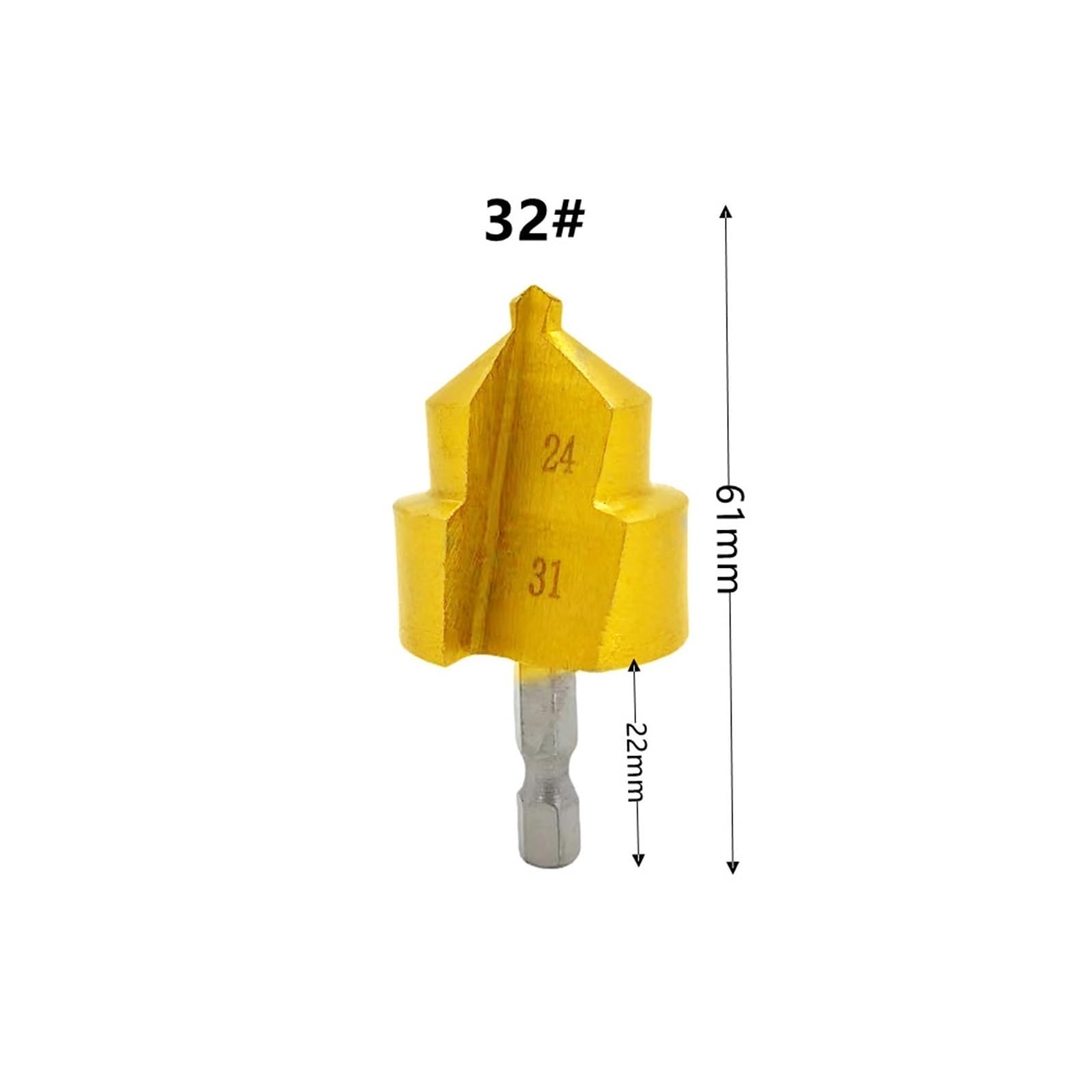 1/2/3Pcs PPR Lifting Drill Bit, 20/25/32mm Step Drill Bit Set Hex Shank Hole Opener,(1PCS 24-31)