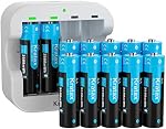 Kratax 1.5v Rechargeable Lithium AA Batteries, 12 Pack AA li-ion Battery with 2h Smart Fast Charge, 3500mWh high-Capacity, 1600 Cycles Long-Lasting, Constant Output for Household Office Devices