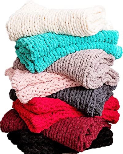 6 Pack Cream White Hand Knitting, Jumbo Yarn, Chunky Knit Chenille Yarn Super Soft Washable Bulky Giant Big Yarn For Extreme Diy #TOP4