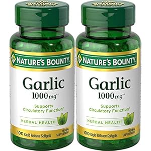 Natures-Bounty-Garlic-Extract-1000-mg-Softgels-100-ea-Pack-of-2 Nature's Bounty Garlic Extract 1000 mg Softgels for Cardiovascular Support,100 ea (Pack of 2)