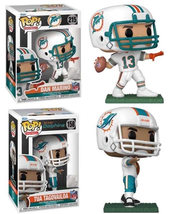 Pack de vinilo Funko Pop NFL Miami Dolphins con acabados de colección