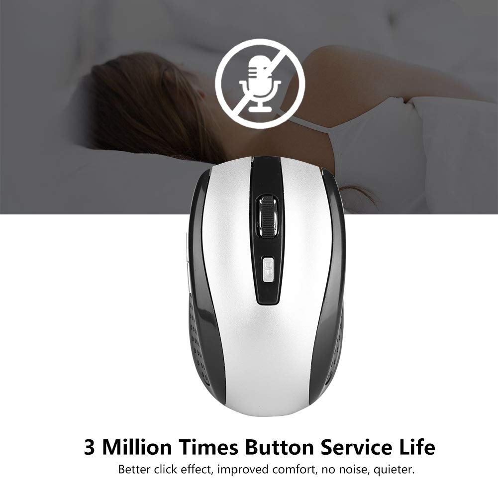 Mouse Ottico Wireless 2.4GHz Portatile – Mini Con Ricevitore USB, 1600 DPI, Per Laptop E Auto