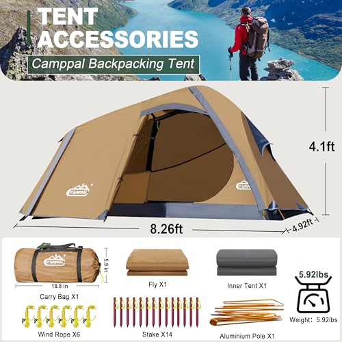 Carpa impermeable y resistente al viento para 1 persona miniatura 7