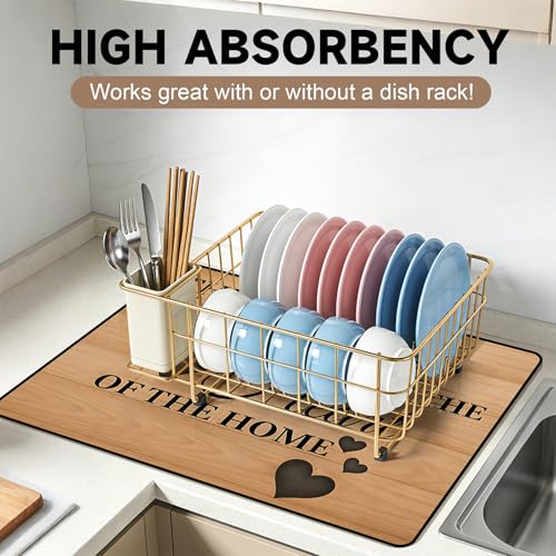 Image of Kitchen Stove Top Cover & Floor Mat - 28.5x20.5 Inch Protective Stove Cover, Anti-Fatigue Kitchen Rug with Heart of the Home Design, Heat Resistant & Non-Slip Decorative Kitchen Counter Mat