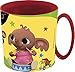 Tazza Bicchiere in plastica 350ml per Microonde con manico Bambini colazione BPA-free (Bing)