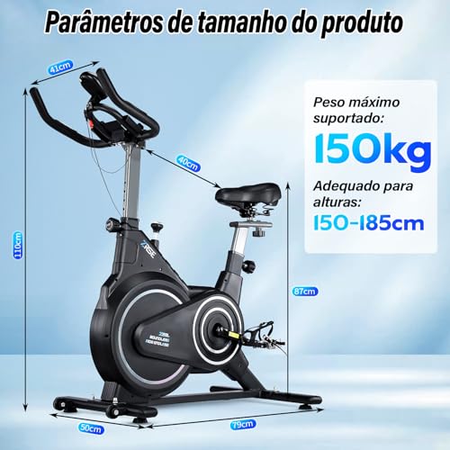 Bicicleta Ergométrica Zrse Spinning Mecanica 10kg (Preto)