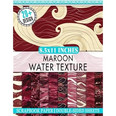 Maroon Water Texture Scrapbook Paper