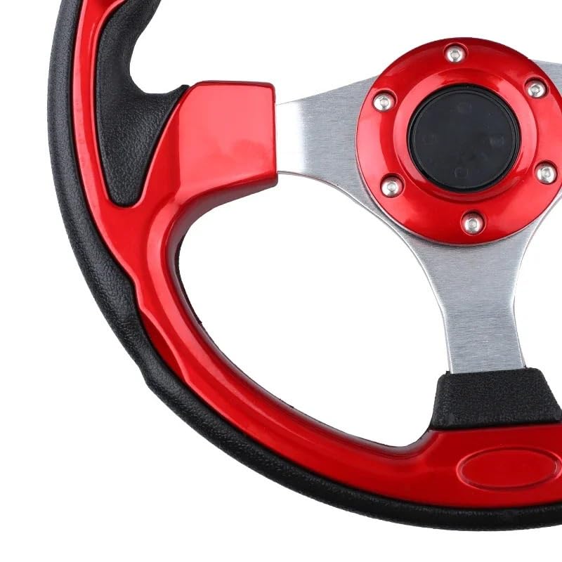 Volante da Corsa universale,Volante da Corsa Volante universale 320mm Telaio in alluminio PVC for auto da corsa(Titanium)
