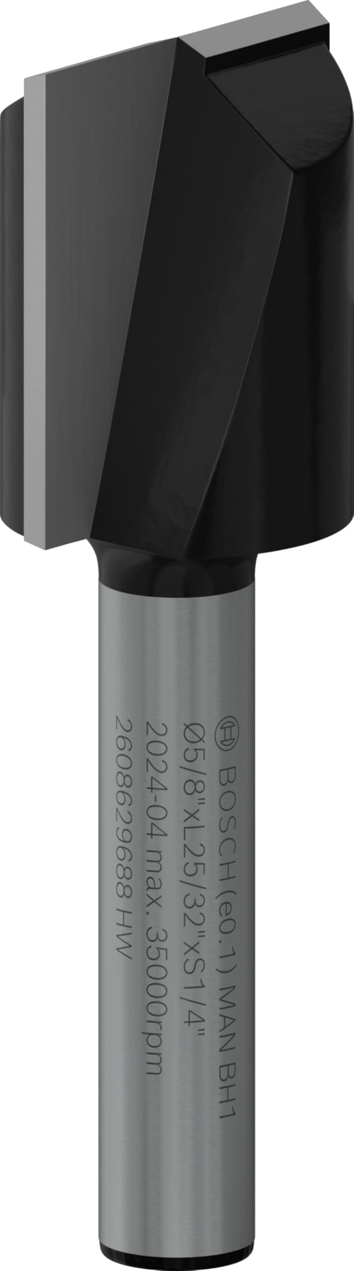 Bosch 1X Pro Router Bit Straight, Two Flutes (For Softwood, Hardwood, Ø 15,9 Mm, Professional Accessory Hand-Held Router, Trim Router)