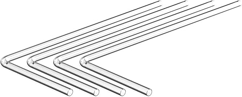 PrimoChill Tubo rígido de acrílicoPMMA de 90 grados previamente doblado de 0.472 in de diámetro interior x 0.630 in de diámetro exterior  7.874 in x