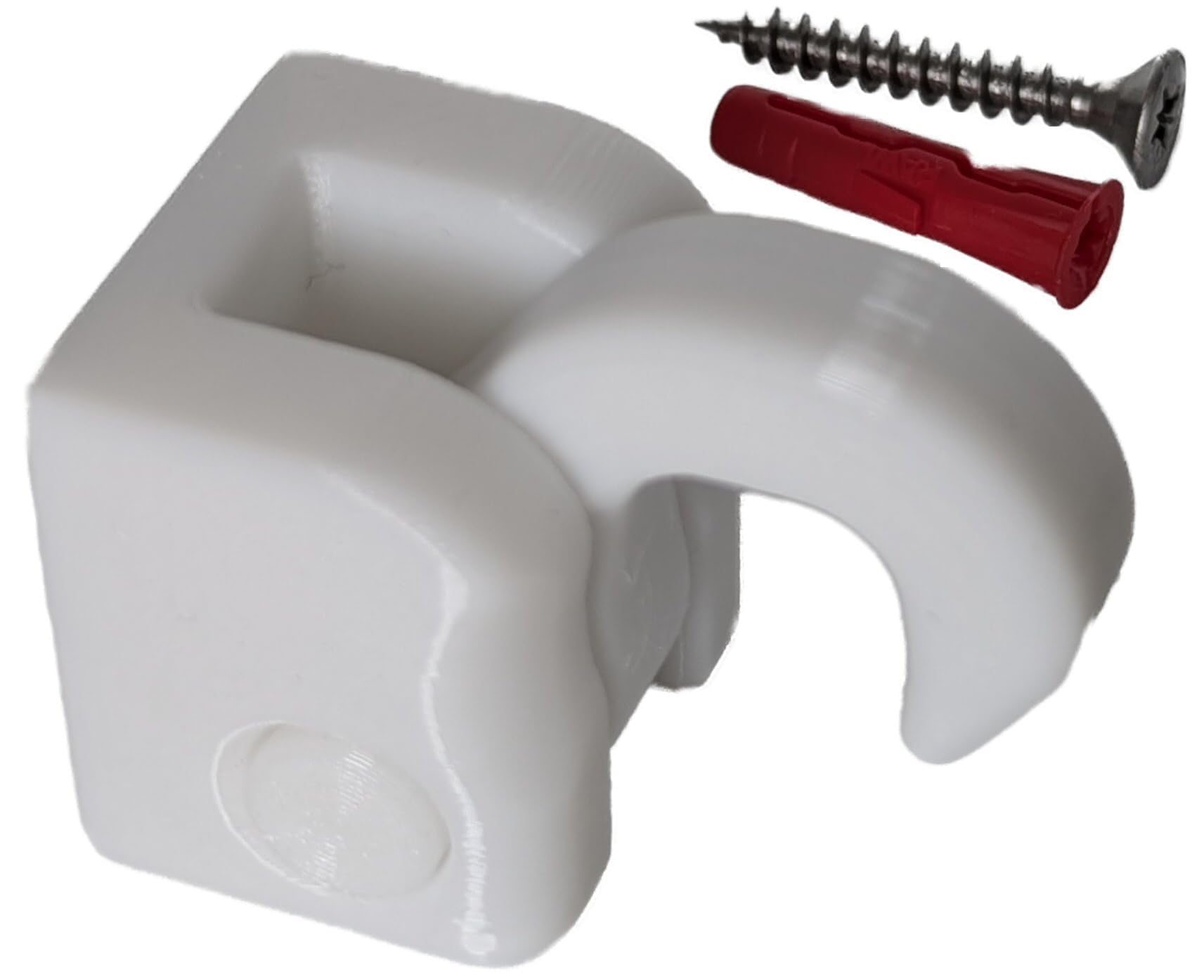 HandleStay - the Door Handle Stay Hook for Doors that Open onto Walls - No Need to Drill into Door, Easy Latching! (White)