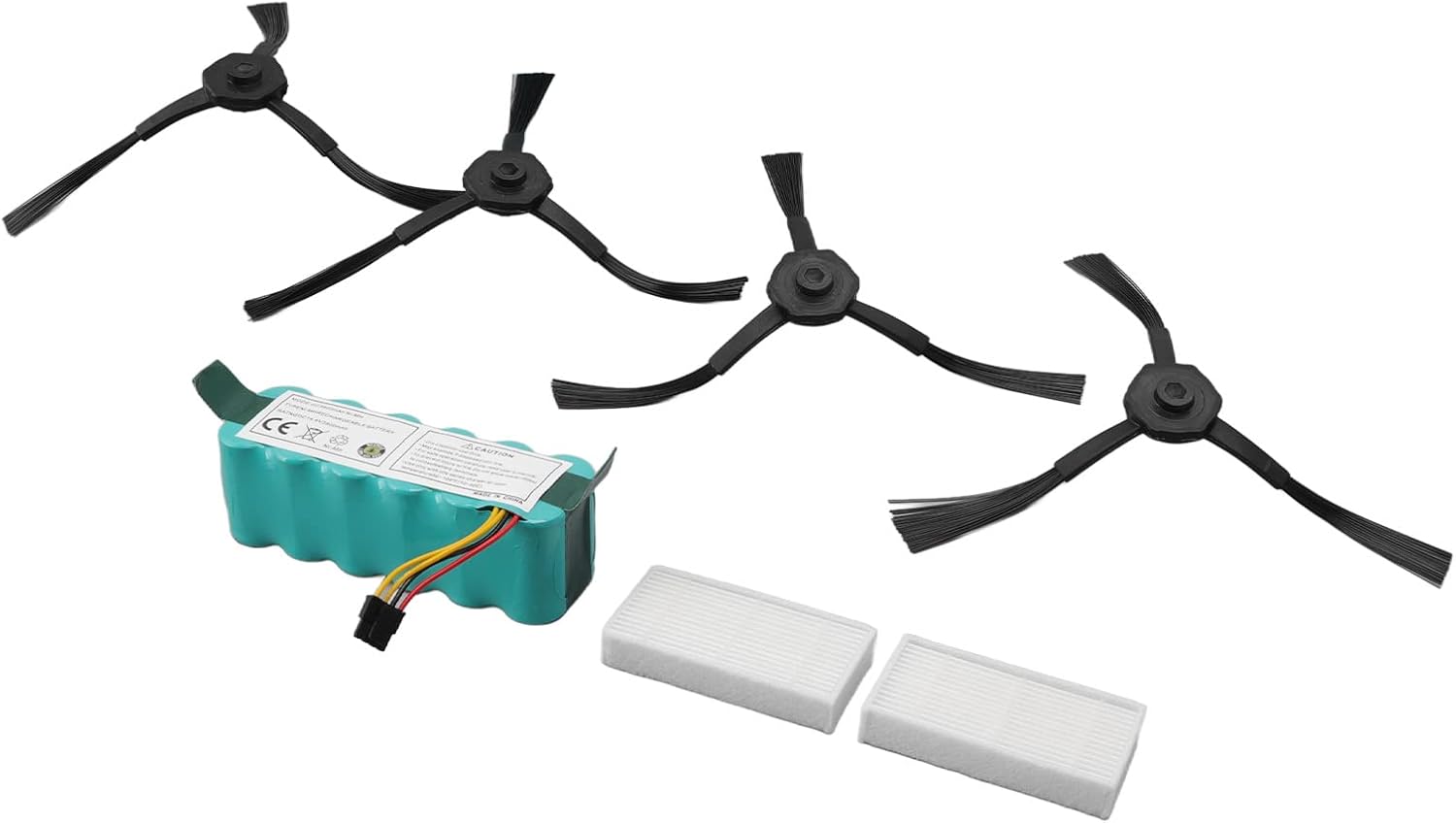NiMH Sweeper Battery Side Brush and Filter Kit 3500MAH 14.4V for CR120 CR121 CR540 - Long - Lasting Runtime, Durable Filters, Eco - Friendly Replacement for Vacuum Sweepers