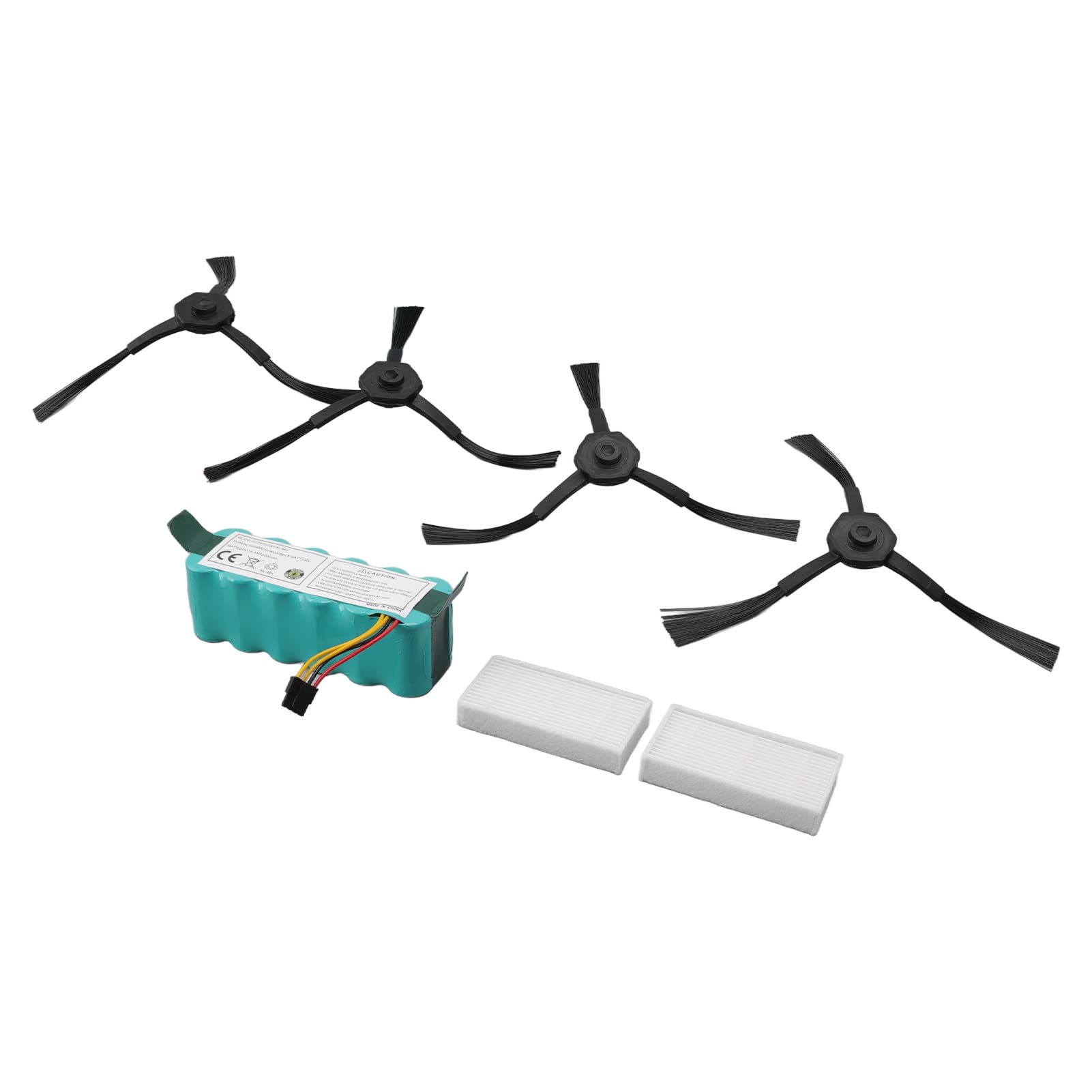 Kit de Batería para Barredora, Kit de Filtro y Cepillo para Barredora NiMH 14,4 V 3500 MAh con Cepillo Lateral y Filtro HEPA, Repuesto para CR120 CR121 CR540 para Limpieza de Pisos del