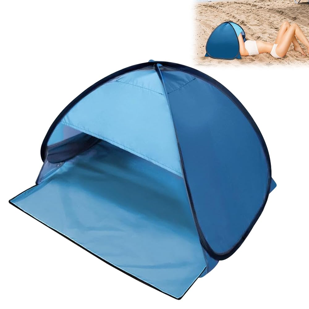 Dhqkqg Mini Kopfzelt, Strandzelt Automatisches Pop-Up-Sonnenschutz, Pop Up Zelt Mini, Automatisches Sofortzelt, für Outdoor Strand, Tragbare Kopfstütze Zelt mit Aufbewahrungstasche zum Wandern Sport & Freizeit