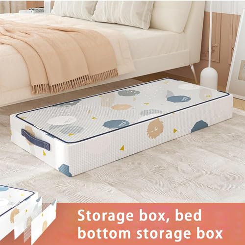 Organizador apilable transparente bajo cama caja con ruedas para guardar edredones y ropa 5