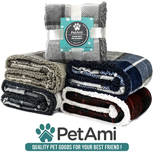 PetAmi Cobertor de cachorro para cães médios e grandes, cobertor de cama de gato filhote de gato, ga