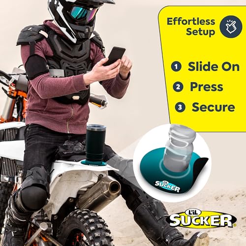 Image of Lil Sucker Fade Suction Rings | Suction Cup Holder Anti-Spill Can Drink Support for Boats, Trucks, ATVs | Secure Your Drinks and Prevent Spills with Our Non Slip Coaster Red Fade Pack of 2