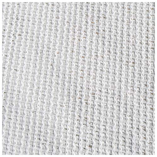 White Shade Netting For Garden, 8X8M Shade Cloth With Grommets 50% Uv Barrier Breathable Mesh For Fences Gardens Backyards Outdoor Patios Gazebos Greenhouses Barns Sunshade Fabric #TOP4