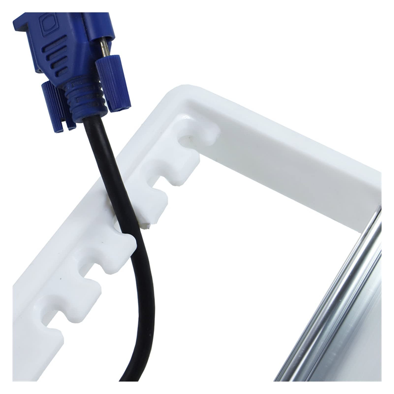 osłona otworu w biurku, Przepust kablowy ze stopu aluminium, prostokątny(White)