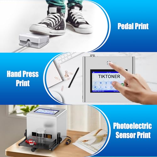 Image of Inkjet Coding Machine, Date Printer with 7-inch Touch Screen Batch Code Printer with 42ml Quick-Drying Ink Cartridge Inkjet Coder for Barcode /QR Code /Number /Picture Print on Many Materials