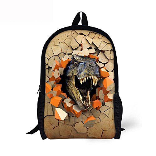 Advocator Cool 3D Dinosaur Rex: Mochila escolar para adolescentes y niños