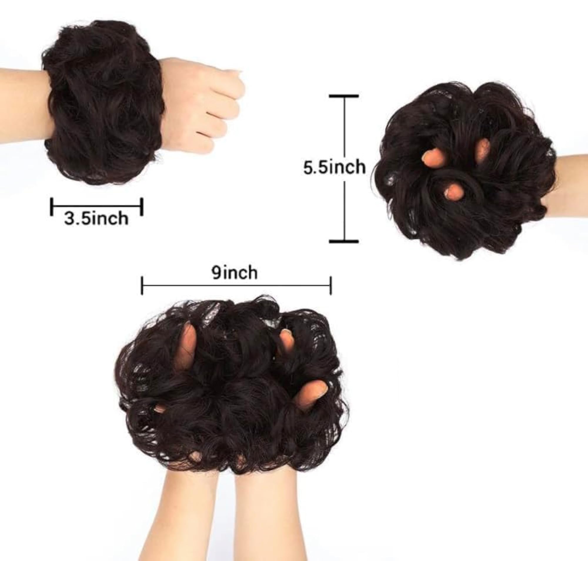 Messy Bun Hair Piece with Elastic Rubber Band