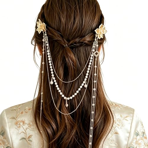 Pinza para cabello con borlas largas y diseño mariposa miniatura 4