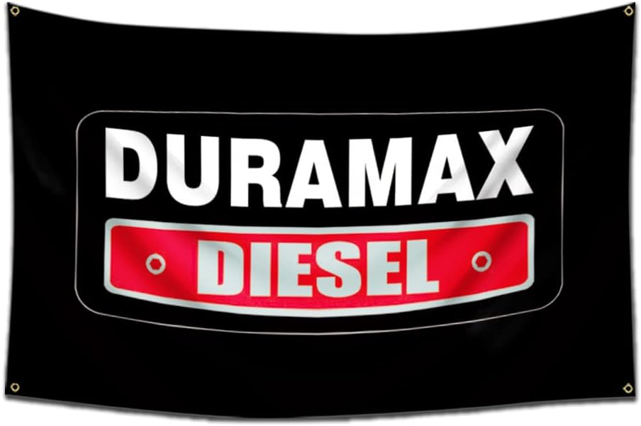 Kasflag Duramax Diesel flag Banner (2x8ft,Heavy Duty, Durable 150D Polyester) For Outdoor Room Man Cave