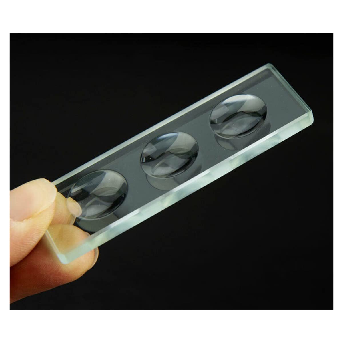 Accesorios para microscopios de Laboratorio 1 0mm Espesor Cavidad cóncava Circular Cavidad Biológica Microscopio Biológico Tlallo de Vidrio óptico(3 Wells)