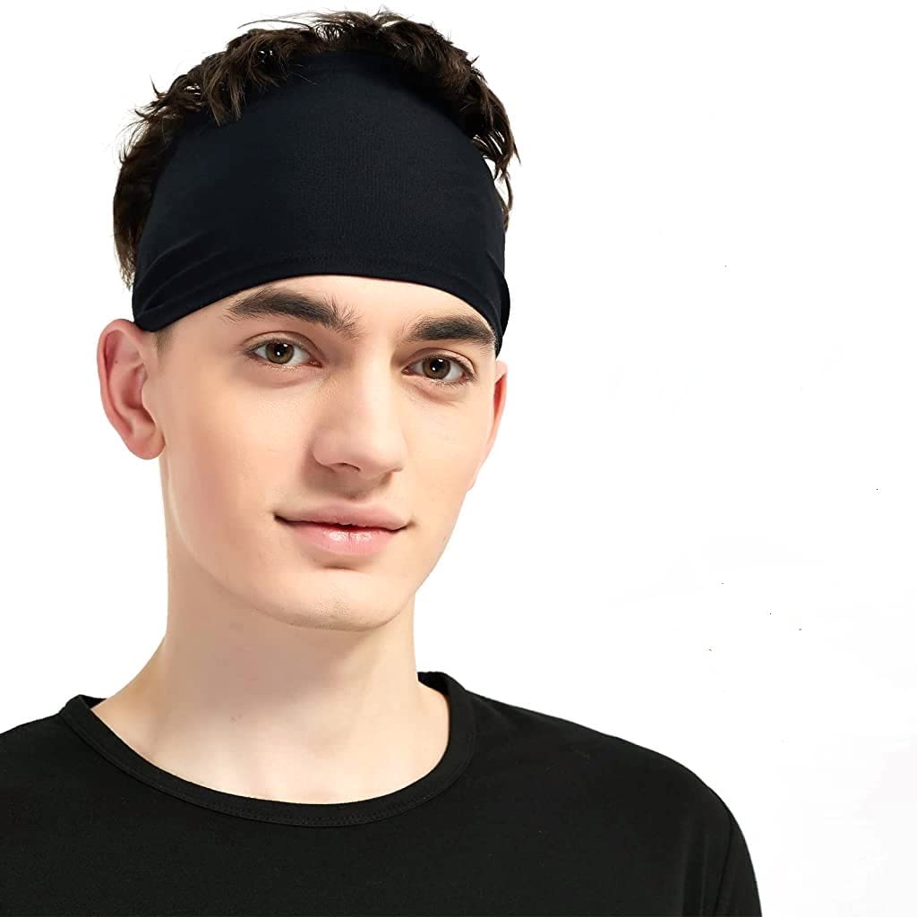 New Variety Store™ Head Band for Women Men, Premium Headband Sports Sweat Band, Elastic Non Slip Hair Band for Running Sports Travel Fitness Riding 1 Pcs-image-39