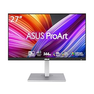 ASUS ProArt Display 27” 1440P Professional Monitor (PA278CGV) – IPS, QHD (2560 x 1440), 144Hz, 95% DCI-P3, ΔE