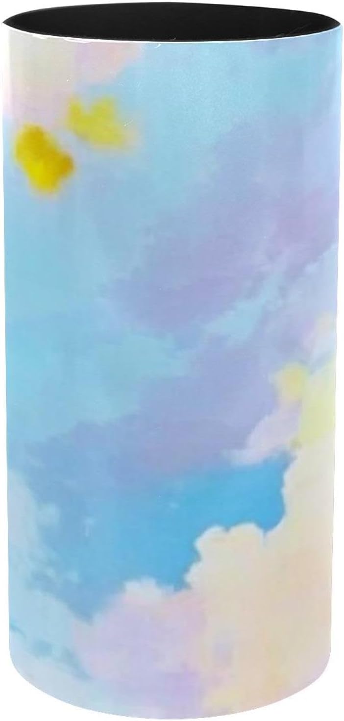 Colorful Tie Dyeing-20 Iron Sheet Music pen holder for Desktop Stationery Organizers and Accessories Makeup Brush Holder for Office, School(5.8 x 2.9 Inches)
