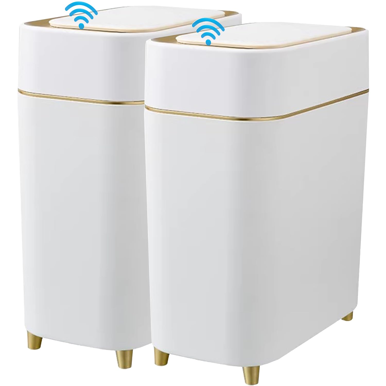 Photo 1 of Yatmung 2-Pack Automatic Compact Trash Can with Touchless Lid