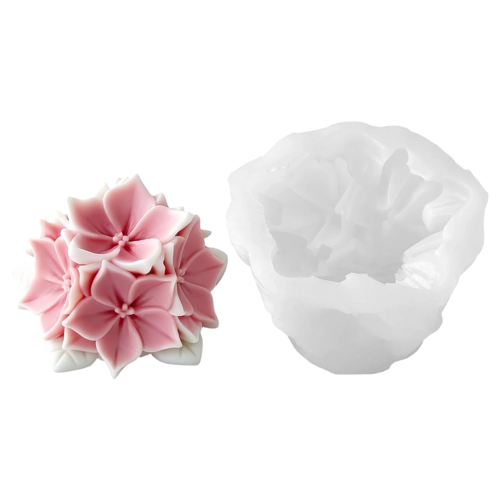 hogtnd Professional Silicone Hydrangea Candle Mould, Ideal for Baking Projects at Home and Party Decoration, Robust and Flexible Silicone Candle Mould