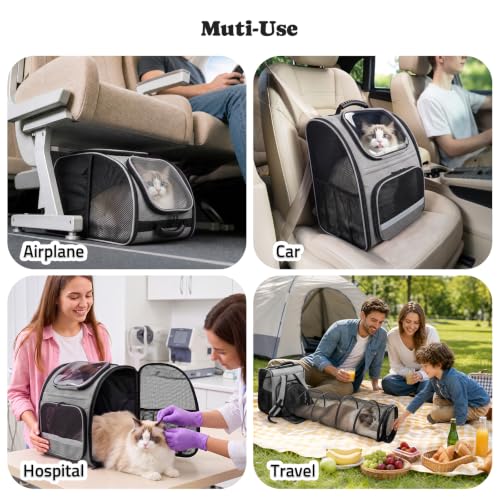 Pawtners Cat Backpack Carrier w/ Expandable Play Tunnel 24.99 + Free Shipping w/ Prime or on 35+ + 50% Off Code W28HWY25 - image 8
