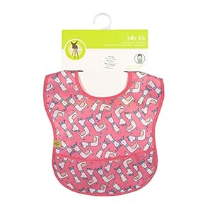LÄSSIG Baby peuter slabbetje opvangbescherming waterdicht klittenbandsluiting / baby EVA Bib, Glama Lama