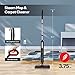 Newbealer Steam Mop, Hardwood Floor Steamer, 500ml 1200W Powerful Cleaner for Carpet Laminate and Tiles, 3 Adjustable Steam, 15s Fast Heat-up, Carpet Glider & 2 Washable Microfiber Pads