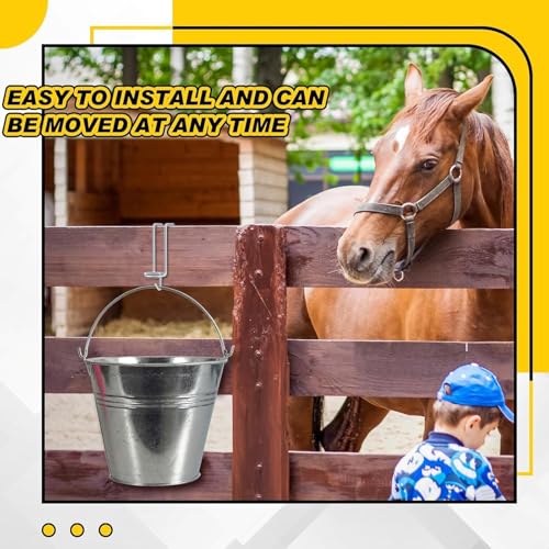 Gancho portátil para cubo de caballo desmontable de fácil instalación en accesorios de establo 4