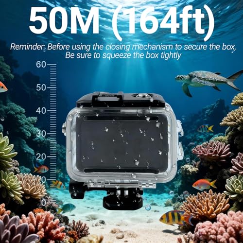 Carcasa protectora de buceo subacuático para DJI OSMO Action 6 con soporte de accesorios 4