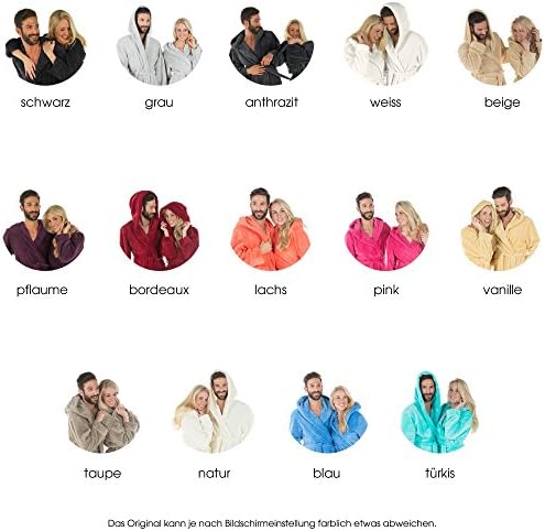 HOMELEVEL Sherpa omkeerbare badjas lamsvel look voor dames en heren met capuchon ochtendjas huismantel