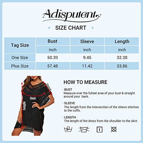 Image of Adisputent Womens Swimsuits Cover Ups Crochet Chiffon Beach Cover Bathing Suit Bikini Wear Coverups Dress