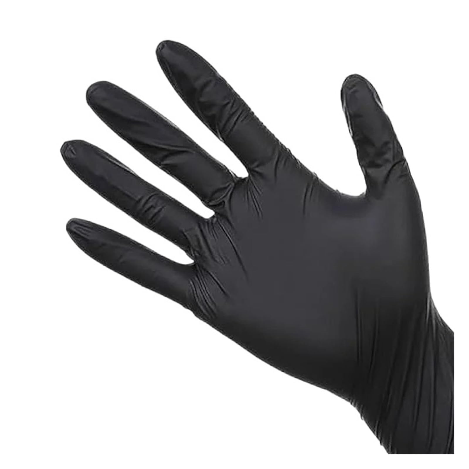 20/50/100 Szt. Czarne Rękawiczki Nitrylowe Jednorazowe Bezlateksowe Czyszczenie Duże Teksturowane Farba Do Włosów Mechanik Tatuaż Kuchnia(Black 100PCS,L)