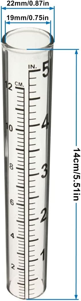 5" Capacity Rain Gauge with 2 in 1 Stainless Steel Rack Holder for Yards, Lawns, Pathway, Patio